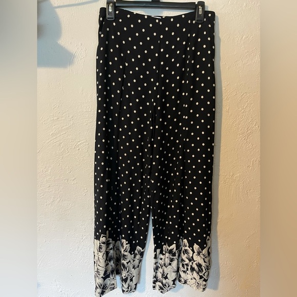 Anthropologie Ett twa Wide Leg Pants With Flowers Chesapeake - Picture 7 of 7